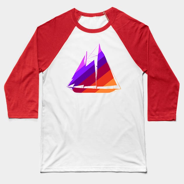 Boat- Warm (4 of 5) Baseball T-Shirt by Danispolez_illustrations